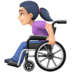 👩🏻‍🦽 woman in manual wheelchair: light skin tone display on Facebook